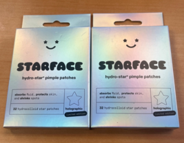 2 Pack ~Starface Hydro-Star Pimple Patches Holographic 32 Patches Ea Exp... - $237.66 MXN