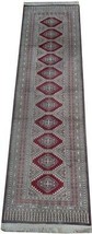 2.5 x 10 Red Hallway Runner Rug Jaldar Hand-knotted Rug Minor Wear Discounted - £479.41 GBP