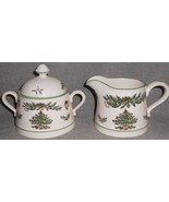 2006 Spode CHRISTMAS TREE GARLAND PATTERN Sugar and Creamer Set - $79.19