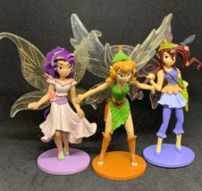 Disney Store Tinker Bell and Pixie Hollow Fairies Figurine Playset 3 Fig... - £7.78 GBP