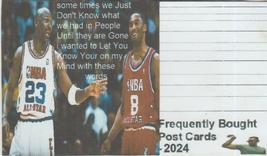 2024 Frequently Bought Post cards super stars Michael Jordan and Kobe Br... - £1.27 GBP