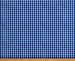 Cotton Blue Gingham Checks Plaid Squares Cotton Fabric Print by the Yard... - $11.95