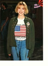 Debbie Gibson Brad Pitt teen magazine pinup clipping USA flag shirt  Big... - £1.59 GBP