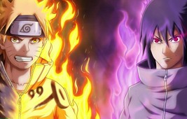 Naruto vs Sasuke Chakra Poster | Exclusive Art | Anime | NEW | USA - £15.97 GBP