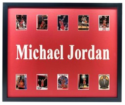 Michael Jordan Framed 10 Basketball Card Collage Lot Chicago Bulls Championships - £189.62 GBP