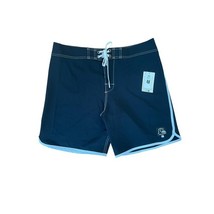 Quiksilver Men Original Scallop 18&quot; Board Shorts Swim Trunks Black Size 34 - $24.75