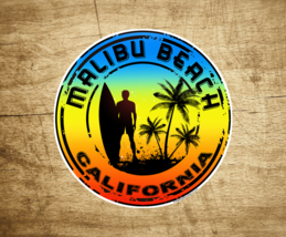 Malibu Beach California Surfing Surfer Vinyl Decal Sticker  2&quot; To 3.8&quot; - £2.76 GBP+