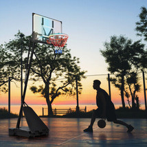 Portable Basketball Hoop Basketball System 8-10ft Height Adjustable for Youth - £238.92 GBP