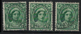 AUSTRALIA  Clearance  Very Fine  Used 3 Stamps  1 1/2p. - £0.56 GBP