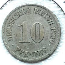 1900 A German Empire 10 Pfennig Coin - $8.90