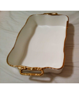 Piccole Ore Rectangular Deep Dish Luxury White Gold Marble Design 11x7 K... - $2,319.79 MXN