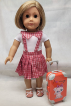 Doll Clothes Orange Red Gift Set Suitcase Pajamas Socks Shoes Fit 18&quot; Do... - $14.97