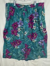 VTG Lyke Limited Maxi Women&#39;s Floral Skirt Pockets Spit Hem Mid-Length S... - £8.34 GBP