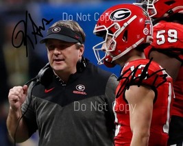 Kirby Smart &amp; Stetson Bennett Signed Photo 8X10 Rp Autographed Reprint Georgia - £14.93 GBP