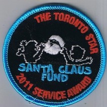 The Toronto Star Santa Claus Fund 2011 Service Award Iron On Sew On Patc... - $4.94