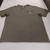 Carhartt K87 OLV Loose Fit Men's Olive Heavyweight Short-Sleeve T-Shirt 2XL Tall image 10