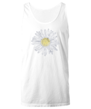 Flower TankTop Daisy Hand Drawn, Wildflower White-U-TT  - £15.68 GBP