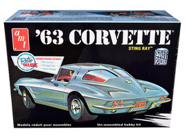 Skill 2 Model Kit 1963 Chevrolet Corvette Stingray 1/25 Scale Model by AMT - £37.91 GBP