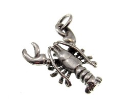 Handcrafted Solid 925 Sterling Silver Lobster Pendant, Ocean Sea Life Jewelry - £19.42 GBP