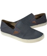 Olukai Shoes Womens 10 Pehuea Sneaker Gray Mesh Slip On Comfort Drop Hee... - $64.35