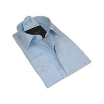 Mens Shirt Hankie CASILA Turkey Cotton Blend Long Sleeves 501970-06 Blue Dots image 3
