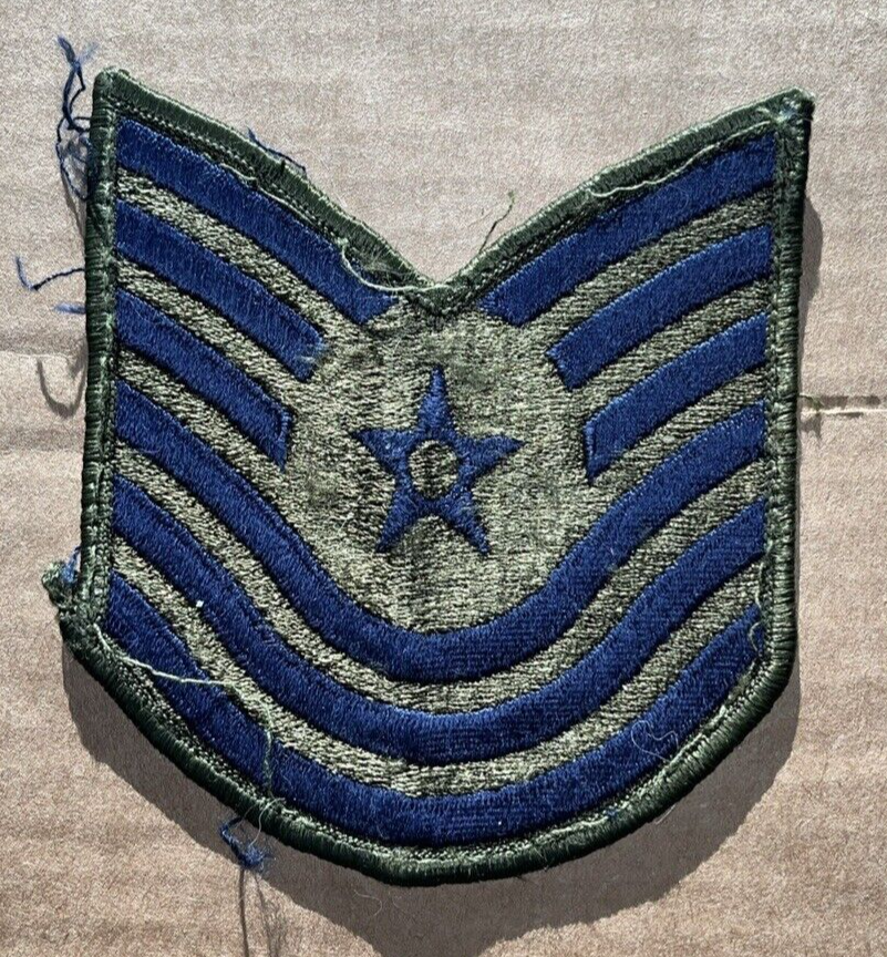 Vintage United States Air Force Navy &amp; Green Sergeant Rank Military Patch - $5.00