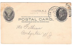 UX18 Bridgeton NJ  Hampden Machine Cancel 1903 Sea Isle City Duplex Postal Card - £3.98 GBP