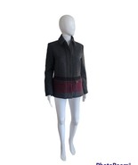 Rag &amp; Bone Wool Blend Coat short Jacket  Gray burgundy insulated size S - $2,210.09 MXN