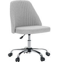 Armless Home Office Desk Chair with Wheels Adjustable Swivel Task Chair - $83.15