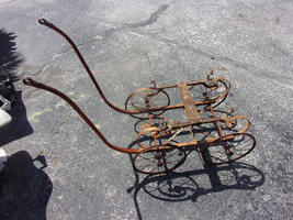 Vintage 1900&#39;s LLOYD Victorian  Baby Carriage metal frame with wheels - £45.93 GBP