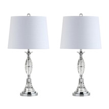 Set Of 2 Table Lamps Reid 25.5&quot; Crystal Led Table Lamp French Country Be... - $271.99