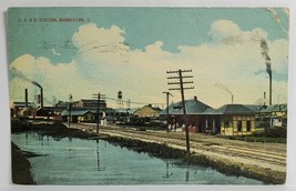 Barberton Ohio C.A.&amp;C. Station Railroad Depot 1918 to Reedsville PA Postcard S18 - £6.37 GBP