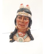 VTG Native American Indian Warrior bust Universal Statuary Corp Chicago ... - £18.44 GBP