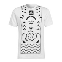 adidas Paris FLFT Tee Men&#39;s T-Shirts White Sports Casual Asian Fit NWT H... - £48.01 GBP