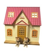 CALICO CRITTERS COZY COTTAGE RED ROOF DOLL HOUSE FIGURES &amp; FURNITURE EPOCH - $37.40
