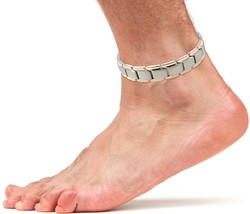 Titanium Magnetic Therapy Anklet For Men Women Arthritis Pain Relief Silver/Rose - £100.87 GBP