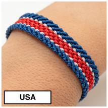 Bracciale bandiera USA, bracciale amicizia, bracciale uomo macramè, Stati Uniti - £14.10 GBP+