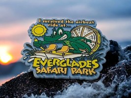 Everglades Safari Park Holiday Airboat Ride Croc Fridge Magnet Travel So... - $23.25