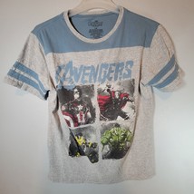 Marvel The Avengers Shirt Mens L Iron Man Hulk Captain America Thor Throwback - £12.03 GBP