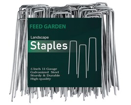 FEED GARDEN 6 Inch 50 Pack Hot-dip Galvanized Landscape Staples Plant Co... - £18.36 GBP