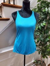 Adidas Climalite Women Blue Polyester Round Neck Sleeveless Club Tank Top Size L - £22.33 GBP