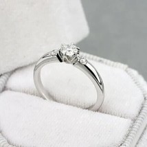 1.80Ct Round Simulated Diamond Three-Stone Engagement Ring 14k White Gold Plated - £52.61 GBP