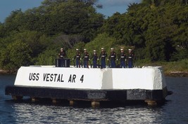 Marines at USS Vestal mooring quay at Pearl Harbor Hawaii Photo Print - £6.92 GBP+