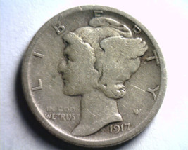 1917-S MERCURY DIME FINE / VERY FINE F/VF NICE ORIGINAL COIN BOBS COINS ... - $10.00