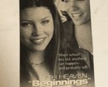 7th Heaven Beginnings Tv Guide Print Ad WB Jessica Biel Barry Watson TPA12 - $5.93