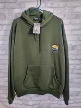 Men 2XL Green Pullover Hoodie Green Explore Embroidered Patch Fleece NEW - $31.99
