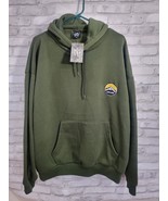 Men 2XL Green Pullover Hoodie Green Explore Embroidered Patch Fleece NEW - $609.07 MXN