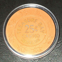 (1) 25 Cent Treasure Bay Casino Chip - Biloxi, Mississippi - 1993 - Unic... - £7.82 GBP