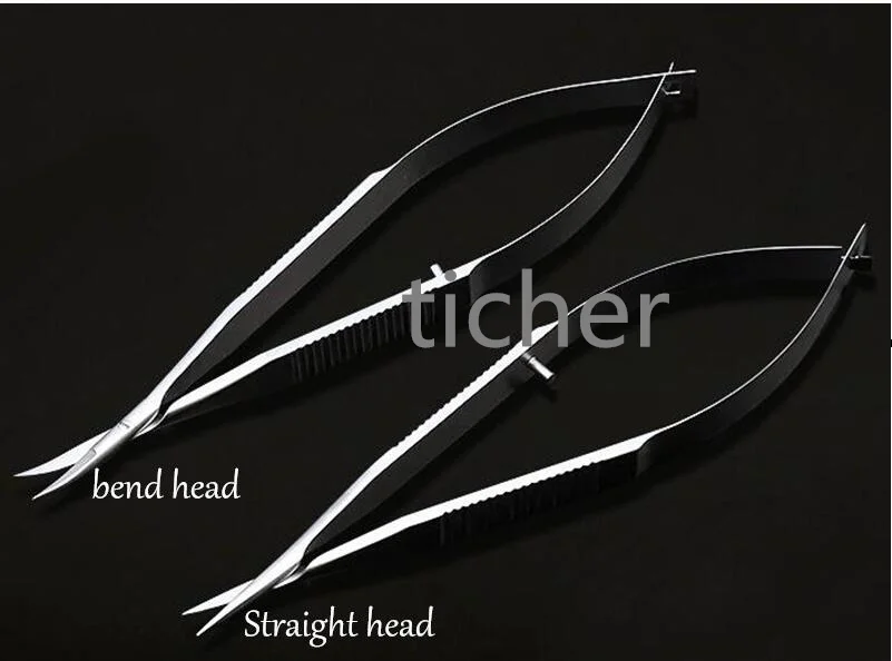 Almic instrument 12 5 cm micro scissor straight bend head conjunctiva scissor speculums thumb200