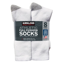 Kirkland Signature Men&#39;s Athletic Sock, 8-pair Arch Support Made in USA - $356.46 MXN